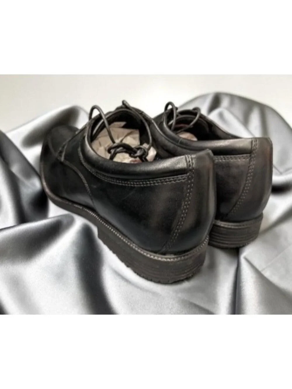 Rockport Men's Margin Oxford Black Leather Lace Up Shoes Size 10.5 NEW NO BOX